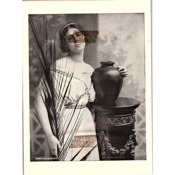 None and/or Unknown Other - c1905 Awaiting the Victor Victorian Lady Minneapolis Sunday Times Print 8x10 V5